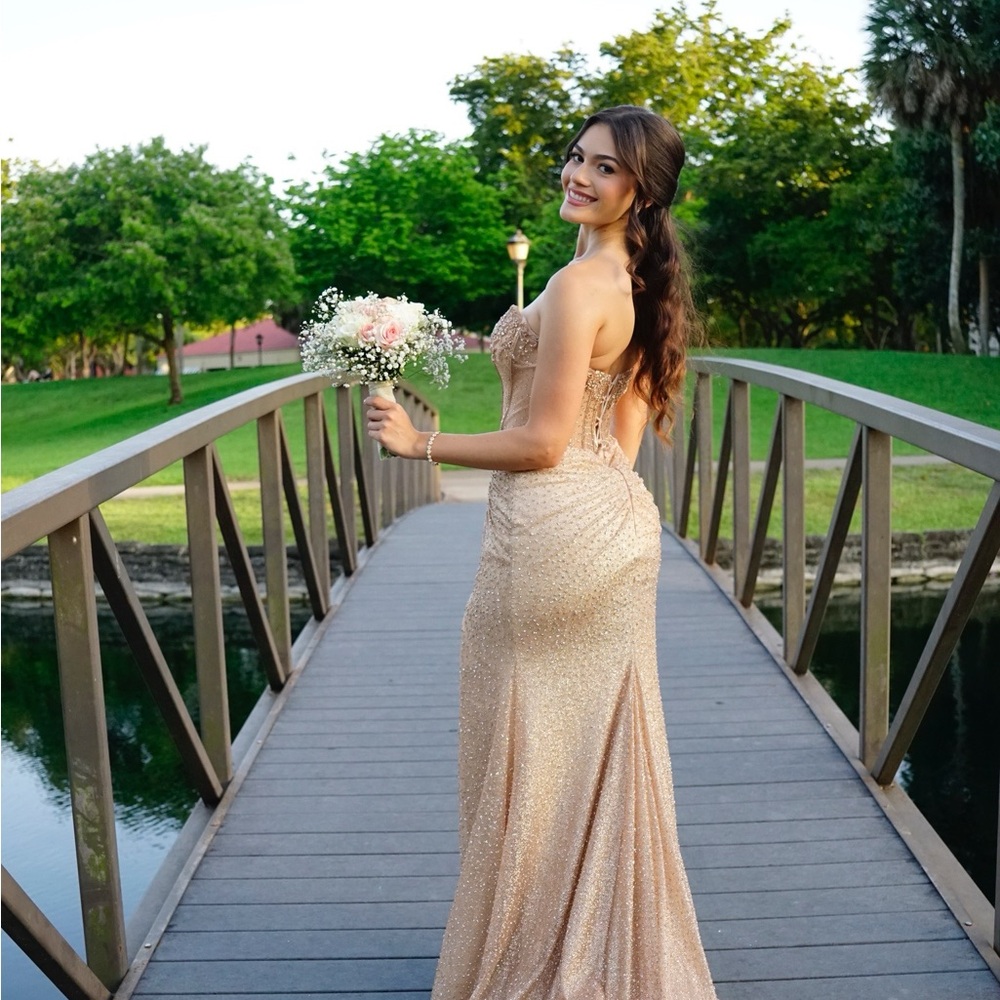 Glamorous Gold Prom Dress